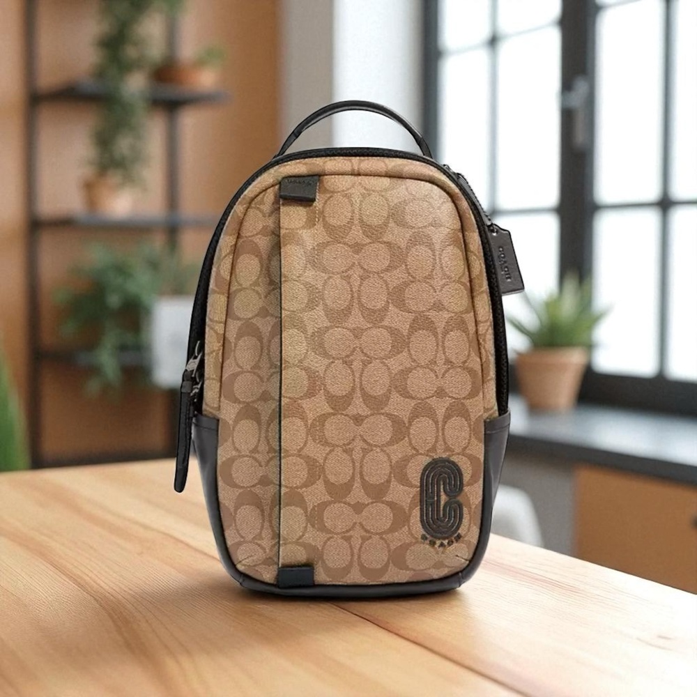 Coach Signature Edge Backpack 89922 124519289 EUC